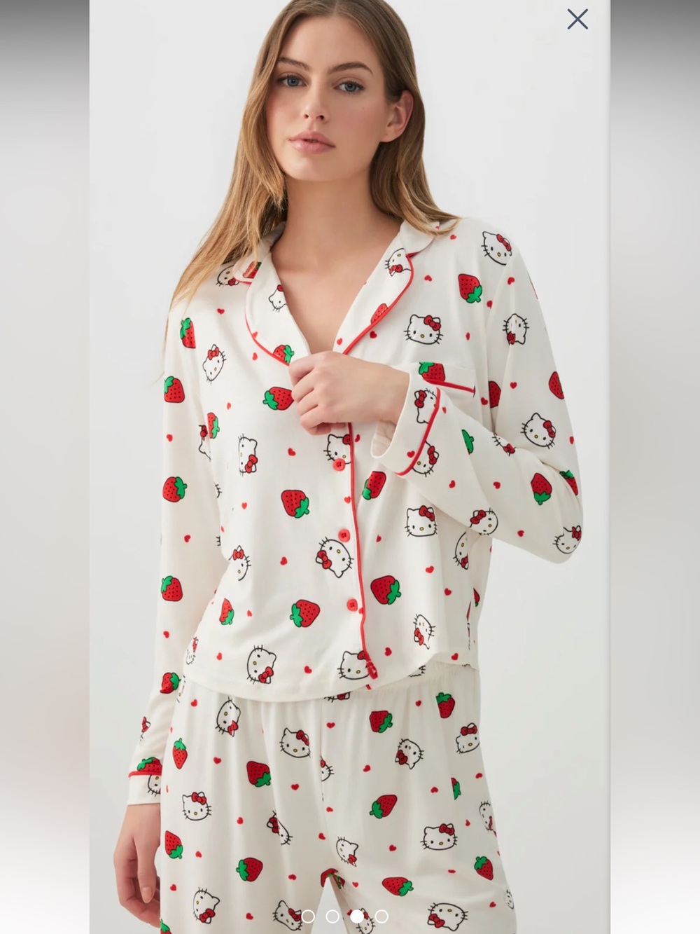 NWT- Hello Kitty Strawberry Print Women's Pajama Set